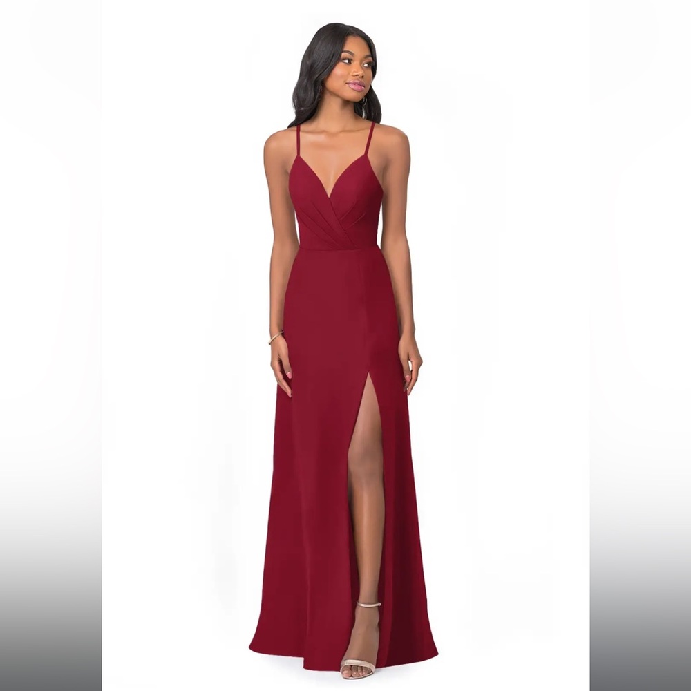 Azazie Everleigh Burgundy Maxi Dress